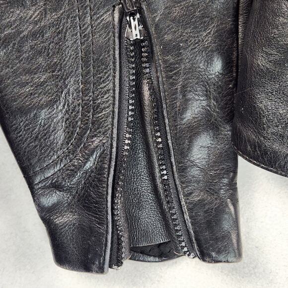 Vanson Leathers Motorcycle Jacket Men 44 Black Moto Guzzi Patch USA Made - Picture 9 of 16